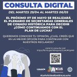 ADICUS lanza una consulta digital para definir la continuidad del plan de lucha docente