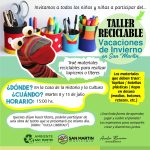 Niños y niñas de San Martín crearán con conciencia ambiental en el Taller Reciclable de Vacaciones