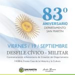 San Martín se prepara para celebrar su 83° aniversario