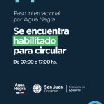 Gobierno informa el estado del Paso de Agua Negra al 04/03/26