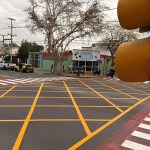 Avanzan las tareas de demarcación vial en avenida Libertador