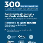 La UNSJ profundiza el reclamo por el financiamiento universitario con nuevas acciones durante el paro