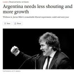 «Argentina necesita menos gritos y más crecimiento»: duro editorial de The Economist contra Javier Milei