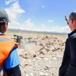 Fabián Martin supervisó las obras de defensa hídrica en Barreal ante el pronóstico de crecidas